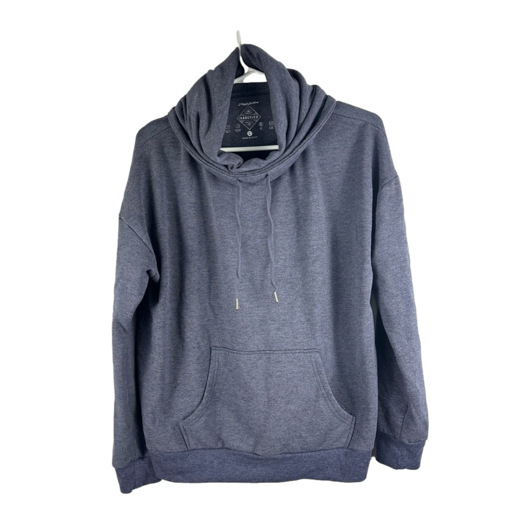 Flag & Anthem L Madeflex Women's Victory Cowl Neck Pullover Sweatershirt Navy